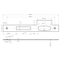 Mauer 456 sluitplaat, DIN RS rechthoekig RVS