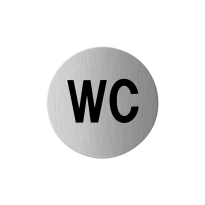 RVS toiletbordje 'WC' rond