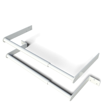 SecuBar valraambeveiliging wit, 900-1450 mm, op de dag montage