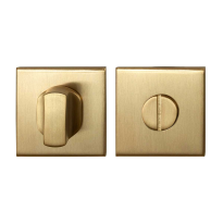 Toiletgarnituur GPF0910.02P4 50x50x8mm stift 8mm PVD mat messing grote knop