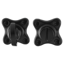 Toiletgarnituur GPF6910.09 44x44x9mm stift 8mm smeedijzer zwart