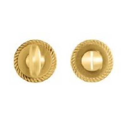 1351/113RFV toiletgarnituur gepolijst messing met grote knop