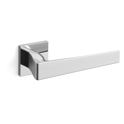 1761 Seven deurkruk op rozet, chrome/satinchrome