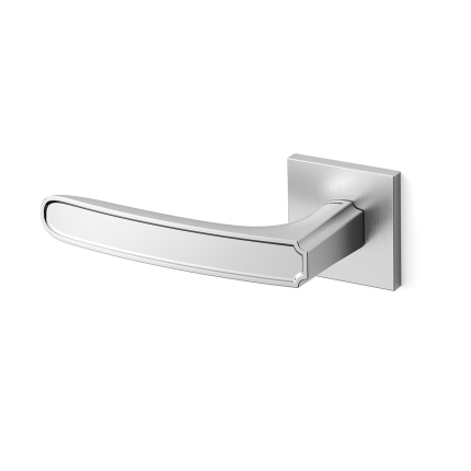 1871L Frame deurkruk op rozet linkswijzend, satinchrome/chrome 
