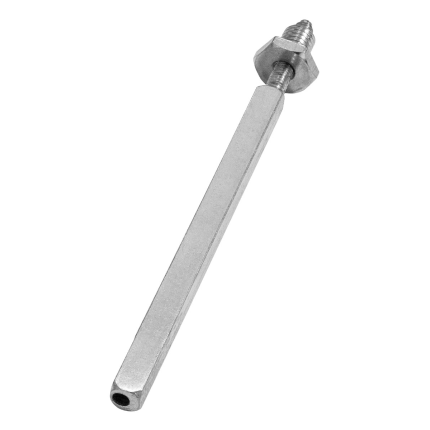 Wisselstift excentrisch vast/draaibaar M10x35 mm / 8x8x120 mm t.b.v. deurdikte 74 mm