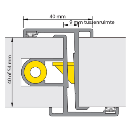 Alprokon 19-1 prefab basis deurnaaldset 2450 mm, DIN rechts