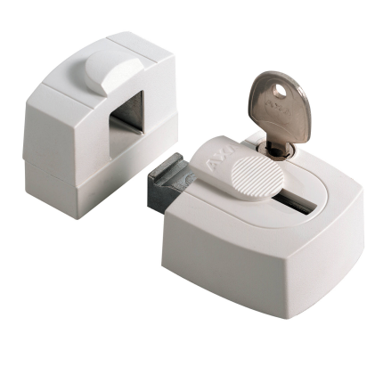 3015-10-98/G AXA oplegslot wit kunststof
