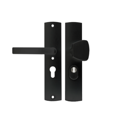 AXA 6665 All Black VH garnituur knop/kruk met kerntrekbeveiliging, PC55