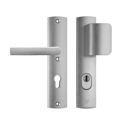 AXA 6665 Curve D-knop/kruk VH garnituur met kerntrekbeveiliging, PC72