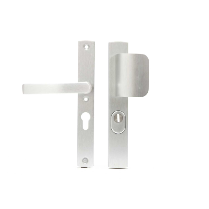 AXA 6765 Curve smal D-knop/kruk VH garnituur met kerntrekbeveiliging, PC55