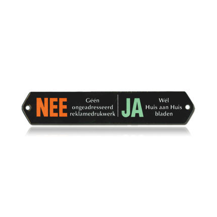 BB-02 emaille brievenbusbord