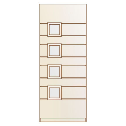 BD580 voordeur met glas en lijnen