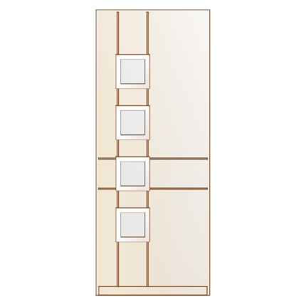 BD581 voordeur met glas
