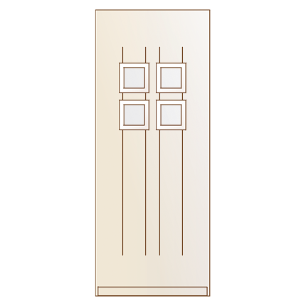 BD583 voordeur met glas