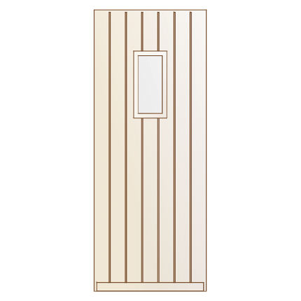 BD591 voordeur met glas en lijnen