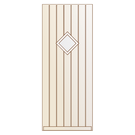 BD595 voordeur met glas en lijnen