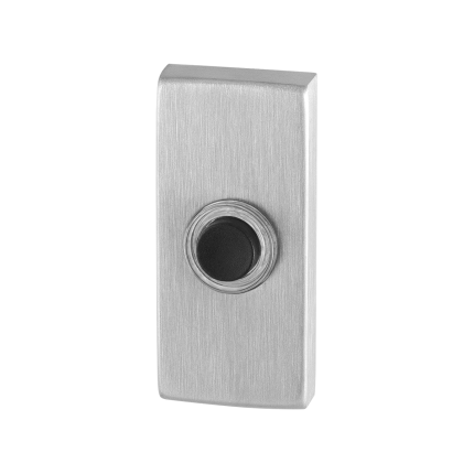 Beldrukker GPF9826.01 rechthoekig 70x32x10 mm RVS geborsteld