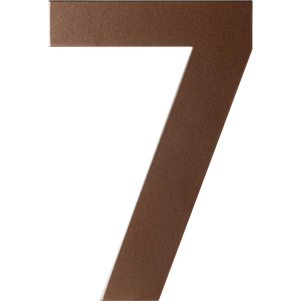 Bronze blend huisnummer 7 plat, 150 mm