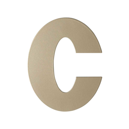 Champagne blend letter C plat, 110 mm