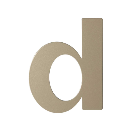 Champagne blend letter D plat, 110 mm
