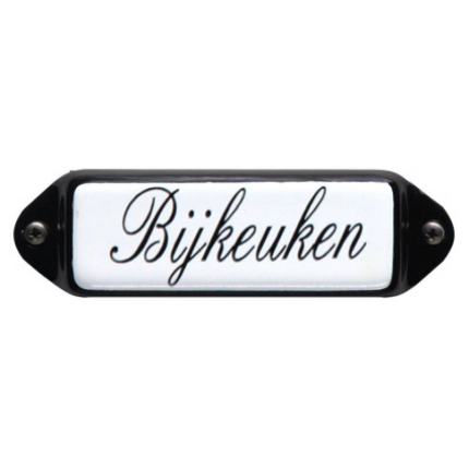 Deurbordje emaille 'Bijkeuken' model oor