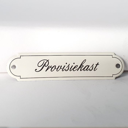 NP-KS-S2-18 TopEmaille Crème deurbordje 'Provisiekast' 115x27mm