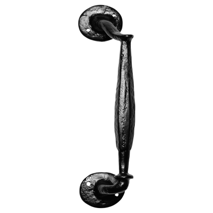 Deurgreep KP0807 266x57mm links smeedijzer zwart