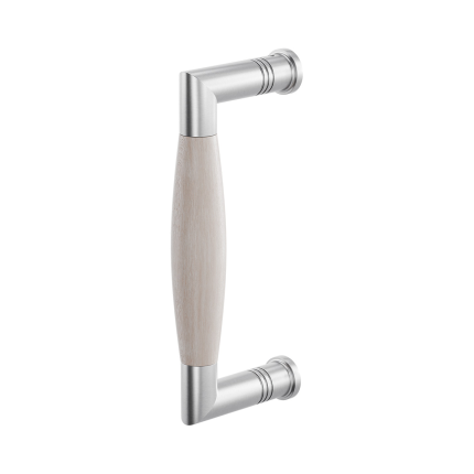 Deurgreep ton model Ika 157mm haaks nekje RVS geborsteld met eiken whitewash