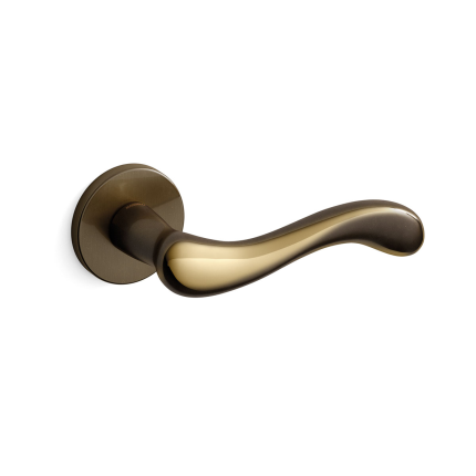 Deurkruk op rozet Ande 451 brons 51x6mm - linkswijzend