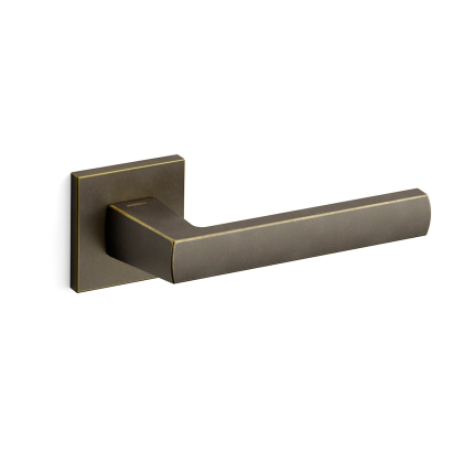 Deurkruk op rozet Fan 711 imperial brons 50x50mm
