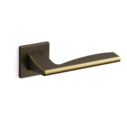Deurkruk op rozet Link 1031 mat brons 50x50mm