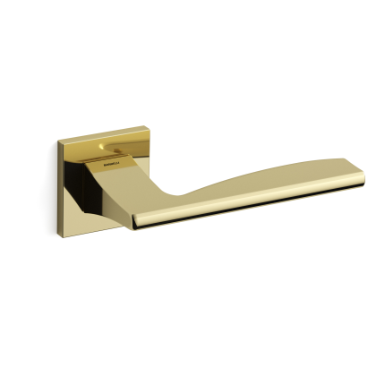 Deurkruk op rozet Link 1031 messing gepolijst 50x50mm