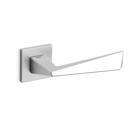 Deurkruk op rozet Piramid 1251 satinchrome 50x50mm - linkswijzend