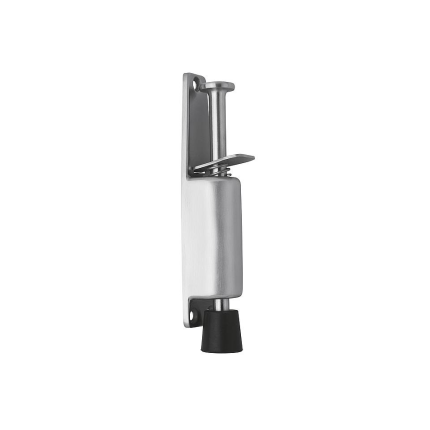 Deurvastzetter met voetstift, luxe 179x35 mm RVS
