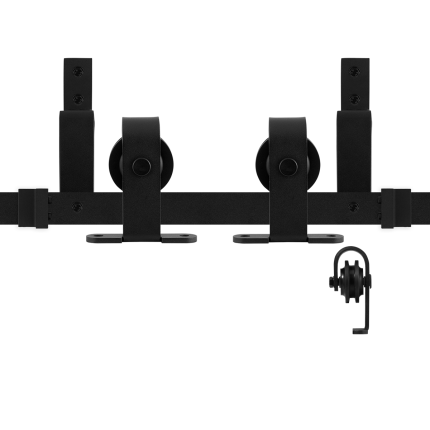 GPF0558.61 dubbel schuifdeursysteem Mutka zwart 300 cm (2 x 150 cm)