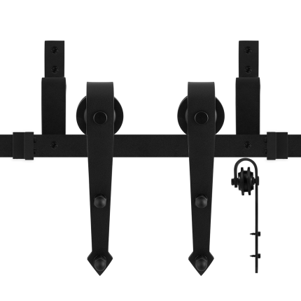 GPF0554.61 dubbel schuifdeursysteem Nuoli zwart 183 cm