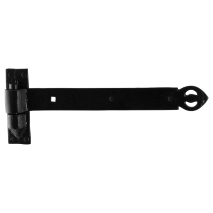 Duimheng met scharnier smeedijzer zwart, 300 mm