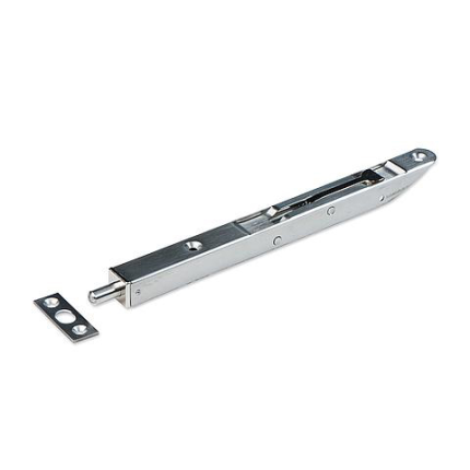 Dulimex bascule kantschuif RVS, 17 mm breed, afgeschuind rond 400 mm geborsteld