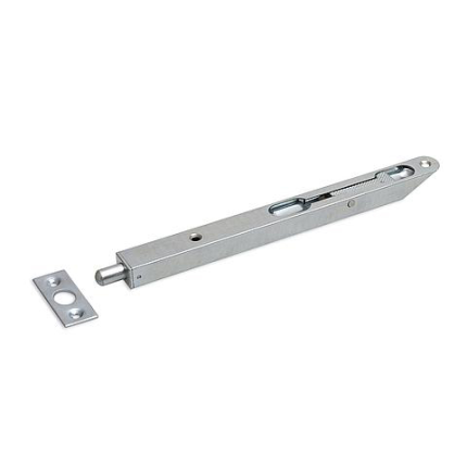 Dulimex bascule kantschuif staal, 17 mm breed, afgeschuind rond 400 mm verzinkt