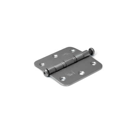 Dulimex kogellagerscharnier enkelwerkend ronde hoeken RVS, 76x76 mm