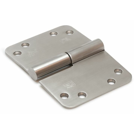 Dulimex kogelstiftpaumelle kantelaaf RVS ronde hoek 125x89mm SKG3 DIN rechts
