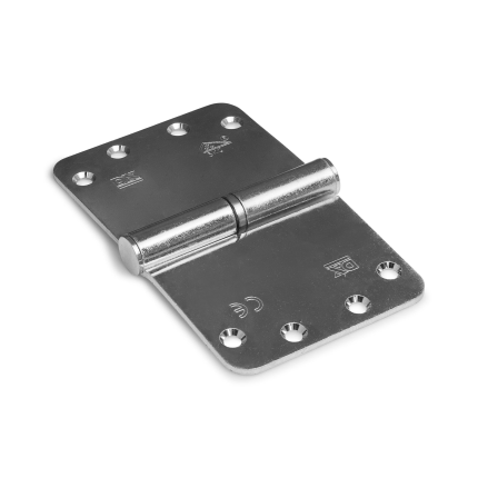 Dulimex kogelstiftpaumelle kantelaaf staal ronde hoek 150x89mm SKG3 DIN rechts