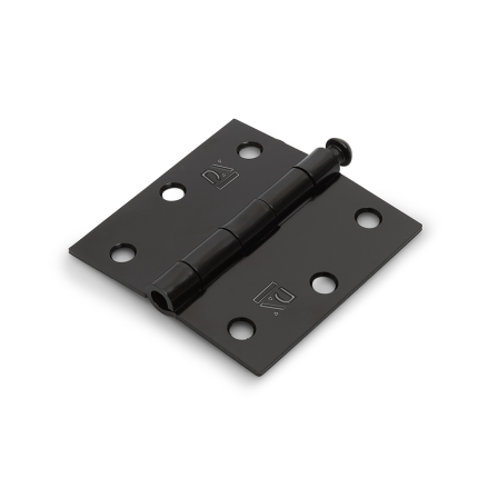 Dulimex scharnier rechte hoeken zwart, losse pen, 76x76mm