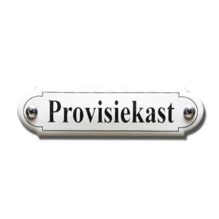 NP-KS-R1-18 TopEmaille Crème deurbordje 'Provisiekast' 80x22mm
