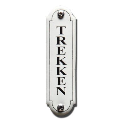 NP-KS-R1-23 TopEmaille crème deurbordje 'Trekken' 80x22mm