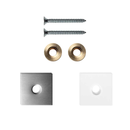 Enkele greep bevestigingsset op hout blinde montage 24x24x2mm