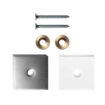 Enkele greep bevestigingsset op hout blinde montage 32x32x2mm