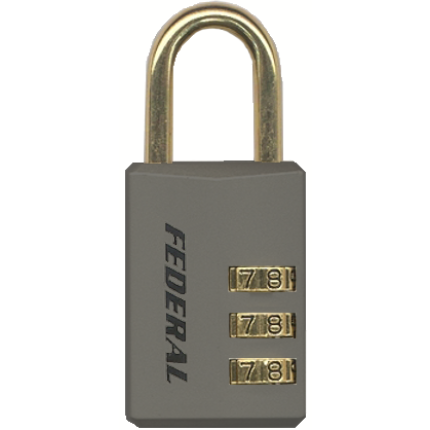 Federal 383 cijfercombinatie hangslot, grijs