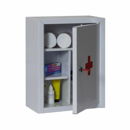 Filex security medicijnkast met metalen deur, grijs
