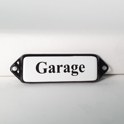 'Garage' deurbordje emaille model oor